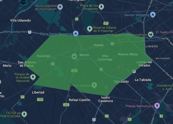 Mapa de cobertura
